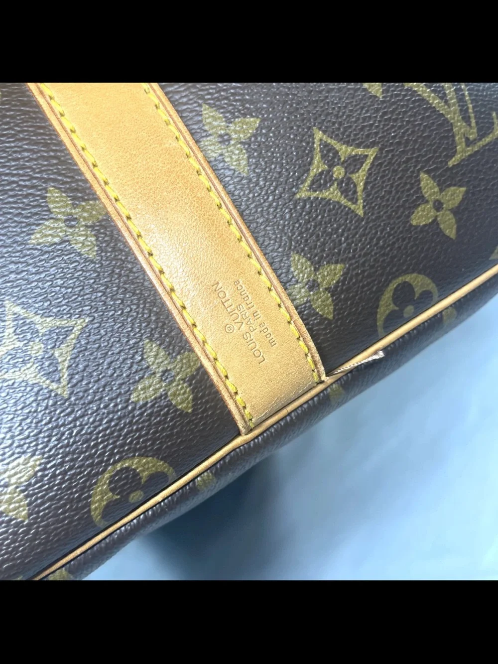 Louis Vuitton Monogram Canvas Duffel with Vachetta Trim in Brown and Tan